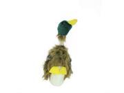 NorthLight 15 in. Plush Mallard Duck with Rope Neck Durable Puppy Dog Toy with Quacking Squeaker