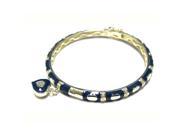 Dlux Jewels 57 in. Gold Heart Bangle Navy