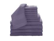 Baltic Linen 100 Percent Cotton Luxury Towel Sets Plum 12 Piece