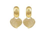 Dlux Jewels 4 mm Swarovski Beads on Gold Filled Heart Lever Back Earrings 0.96 in.