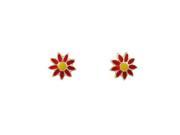Dlux Jewels 8 mm Sun Flower Post Earrings