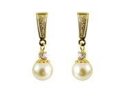 Dlux Jewels Gold Filled Pearl Earrings