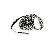 NorthLight Leopard Patterned Retractable Dog Leash Sassy Brown Black