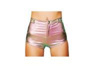Roma Costume SH3257 LM M L High Waisted Denim Shorts with Button Front Detail Light Multi Color Medium Large