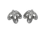 Dlux Jewels Silver Crystal Earrings
