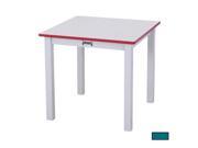 RAINBOW ACCENTS 56218JC005 SQUARE TABLE 18 in. HIGH TEAL
