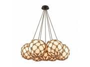 ELK Group International 10710 7SR Coastal Inlet 7 Light Chandelier Oil Rubbed Bronze 11 x 32 x 32 in.