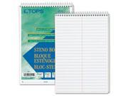 Tops TOP8020 Steno Book Gregg Rule 80 Sheets PD 6 in. x 9 in. 12 PK White