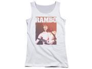 Trevco Rambo Iii Creep Juniors Tank Top White XL