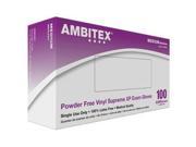TRADEX INTERNATIONAL AXVMD221 AMBITEX Non Sterile Powder Free Vinyl Supreme XP Exam Glove Medium Cream
