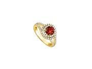 Fine Jewelry Vault UBNR84665AGVYCZGR Beautiful Garnet CZ Swirl Engagement Ring 1.50 CT TGW 74 Stones