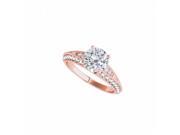 Fine Jewelry Vault UBNR50644EP14CZ CZ Engagement Ring in 14K Rose Gold