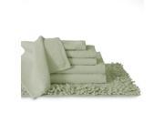 Baltic Linen Belvedere 100 Percent Cotton Towel Rug Set Laurel Green 7 Piece