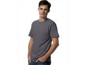 Hanes 5590 Tagless Pocket T Shirt Size 3 Extra Large Smoke Gray