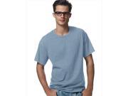 Hanes 5170 Comfortblend Ecosmart Crewneck Mens T Shirt Size Large Stonewashed Blue.