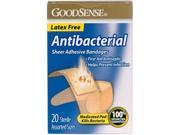 Good Sense 20 Count Antibacterial Sheer Adhesive Bandages Case of 24