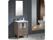 Fresca FVN6224GO UNS Fresca Torino Gray Oak Modern Bathroom Vanity with Integrated Sink 24 in.