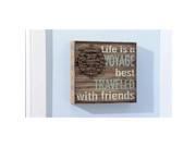 Giftcraft 84627 13.5 x 11.88 in. MDF Burlap Nautical Design Wall Sign Brown
