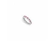 Fine Jewelry Vault UBUAGSQ200CZR1602 CZ Created Ruby Eternity Band 925 Sterling Silver 2 CT TGW 15 Stones