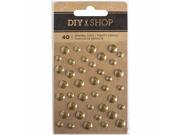 American Crafts 370888 DIY Shop 3 Enamel Dots Stickers Gold 0.25 in. 0.375 in.