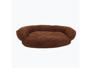 Carolina Pet Company 2024 Microfiber Quilted Bolster Bed with Mositure Barrier Protection 30 x 24 in. Chocolate