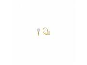 Fine Jewelry Vault UBNERF775AGVYCZ050 April Birthstone CZ Leverback Earrings in 18K Yellow Gold Vermeil 0.50 CT TGW 2 Stones