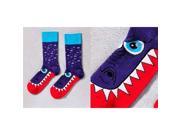 Giftcraft 410432 The Beast Mens Crew Sock Red Skulls Design Purple Red Turquoise Pack of 3