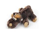 NorthLight Plush Rhinocerus Stuffed Animal Puppy Dog Chew Toy with Squeaker Brown 14 in.