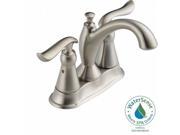Delta Faucet 034449680820 Linden 4 in. Centerset 2 Handle High Arc Bathroom Faucet with Metal Pop Up Polished Chrome
