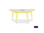 RAINBOW ACCENTS 6438JCA004 KYDZ ACTIVITY TABLE TRAPEZOID 24 in. x 48 in. 24 in. 31 in. HT GRAY PURPLE