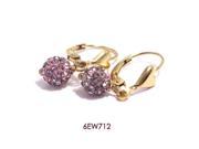 Dlux Jewels GF Pnk Gold Pink Filled Earrings
