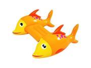 NorthLight Dorado Fish Childrens Inflatable Swimming Pool Kickboard Yellow Orange 34.5 in.