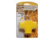 Prime PBAD0200 3 Outlet 90 Yellow Adapter