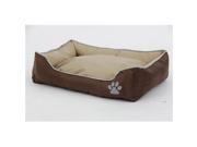 NorthLight Waterproof Plush Oxford Pet Bed Sleeper Lounge Large Olive Tan Gray Brown