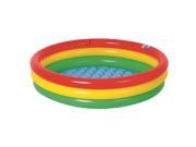 NorthLight Ringed Round Inflatable Baby Swimming Pool Red Yellow Green