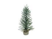 NorthLight 3 ft. Traditional Green Mini Pine Artificial Christmas Tree in Burlap Sack Unlit
