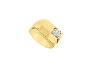 Fine Jewelry Vault UBM321Y14D Mens Diamond Ring 14K Yellow Gold 0.25 CT Diamonds