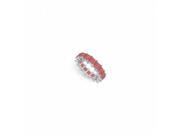 Fine Jewelry Vault UBUAGSQ500R232 Created Ruby Eternity Band 925 Sterling Silver 5 CT TGW 17 Stones