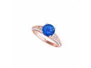 Fine Jewelry Vault UBUNR50644EAGVRCZS September Birthstone Sapphire CZ Ring 1.50 CT TGW 28 Stones