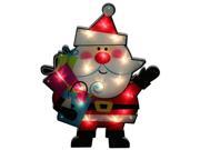 NorthLight 24 in. Lighted Shimmering Santa Claus with Gifts Christmas Window Silhouette Decoration