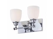 Elk Group International BV2052 10 15 Essex 2 Light Vanity With White Opal Glass Chrome Finish