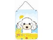 Carolines Treasures BB2125DS1216 White Poodle Summer Beach Wall or Door Hanging Prints