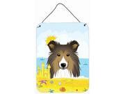 Carolines Treasures BB2110DS1216 Sheltie Summer Beach Wall or Door Hanging Prints