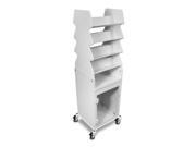 TrippNT 50252 White Tall Slanted Suture Cart with Bulk Storage Area 19 x 57 x 17 in.