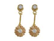 Dlux Jewels Gold Champagne Dangling Post Earrings