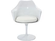 East End Imports EEI 116 WHI Lippa Arm Chair with White Cushion