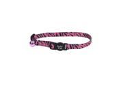 Animal Supply Company CO06754 Fashion Safecat Collar Pink Zebra 12 in.