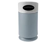 Commercial Zone 7532450399 Ecliptic Trash Container Comet Gray Lid with Gray Base