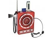 Quantum Fx CS 95 RED QFX Portable PA System with USB Micro SD FM Radio Red