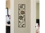 Stratton Home Decor SHD0122 Winding Flowers Wall Decor 36.02 x 10.04 x 1.57 in.